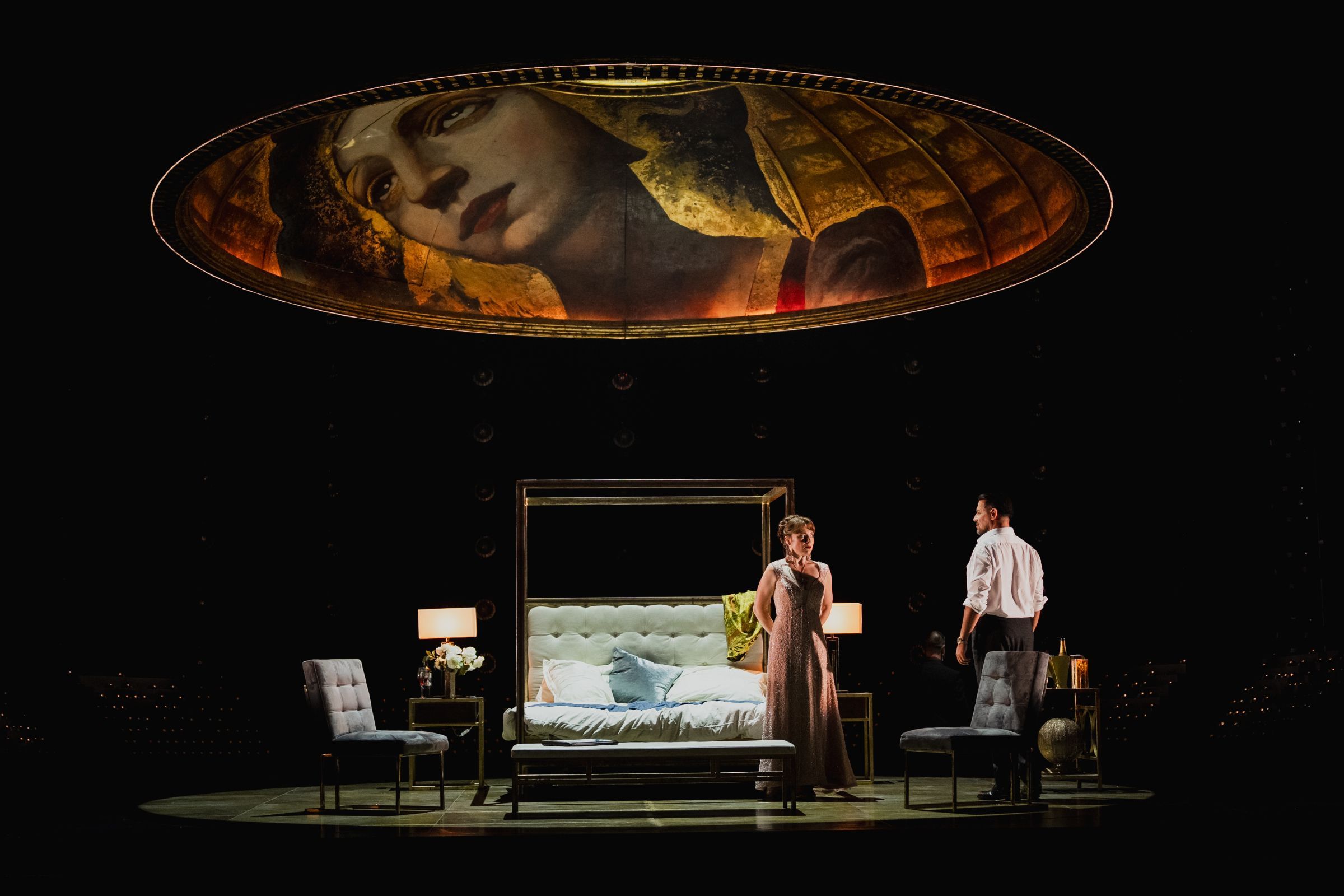 Natalya Romaniw (Tosca) and Dario Solari (Scarpia) &copy; Dafydd Owen
