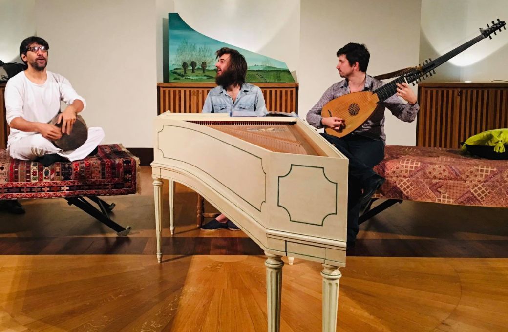 Keyvan Chemirani, Jean Rondeau and Thomas Dunford &copy; Jasmin Toccata