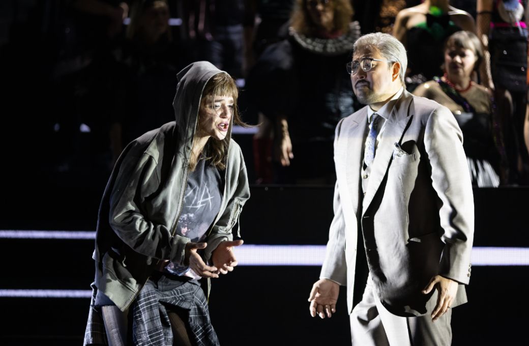Andromahi Raptis (Violetta) und Sangmin Lee (Germont) &copy; Pedro Malinowksi