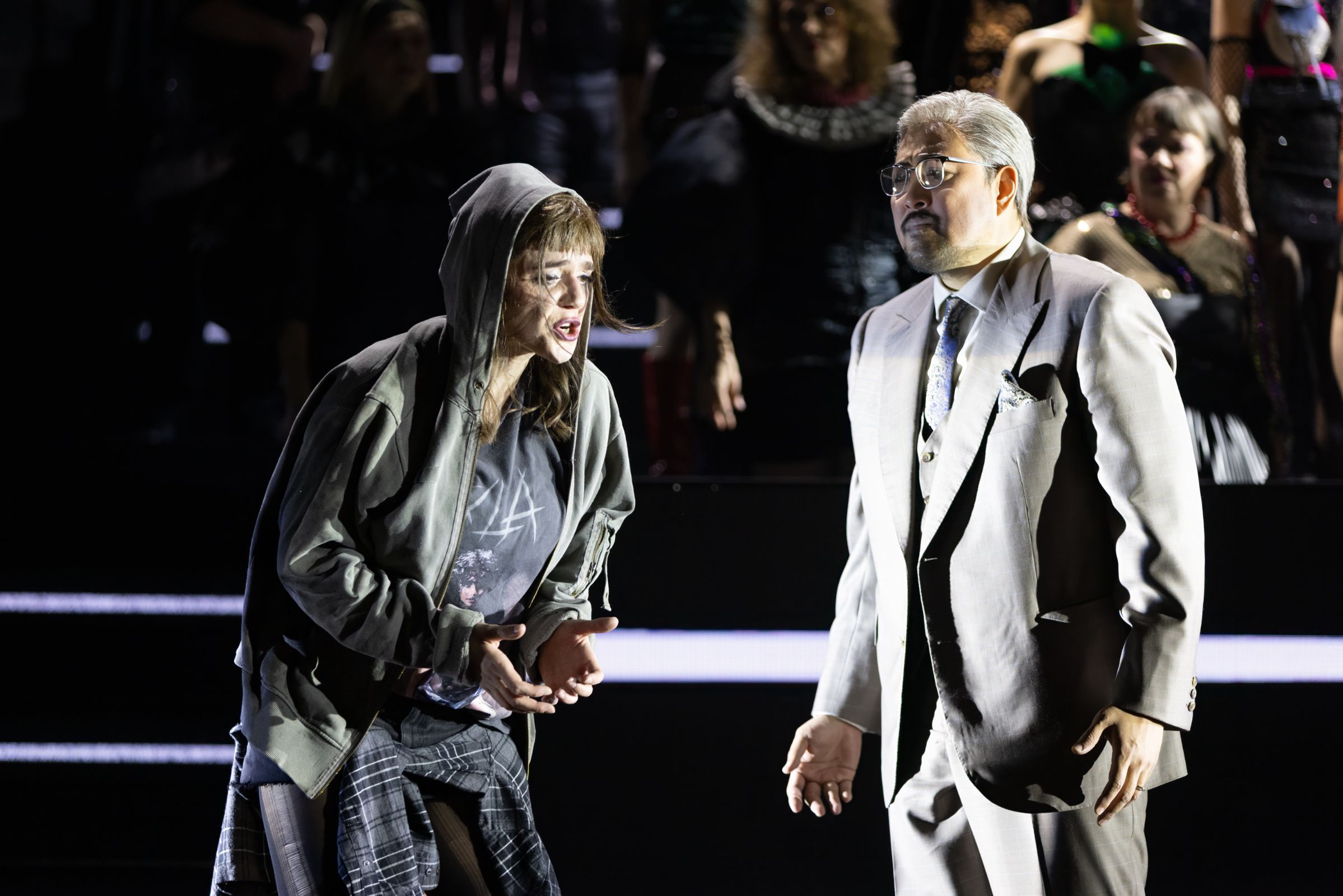 Andromahi Raptis (Violetta) und Sangmin Lee (Germont) &copy; Pedro Malinowksi