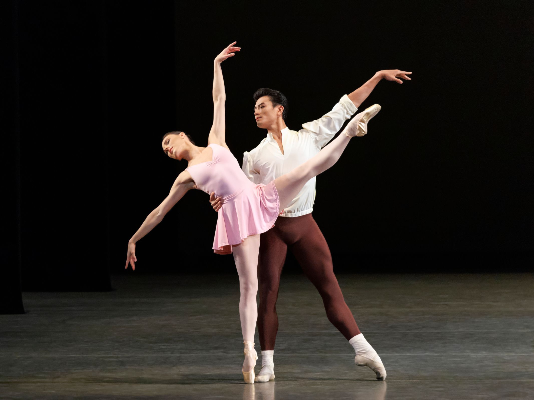 Tiler Peck and Chun Wai Chan in Jerome Robbins’ <i>The Goldberg Variations</i> &copy; Erin Baiano