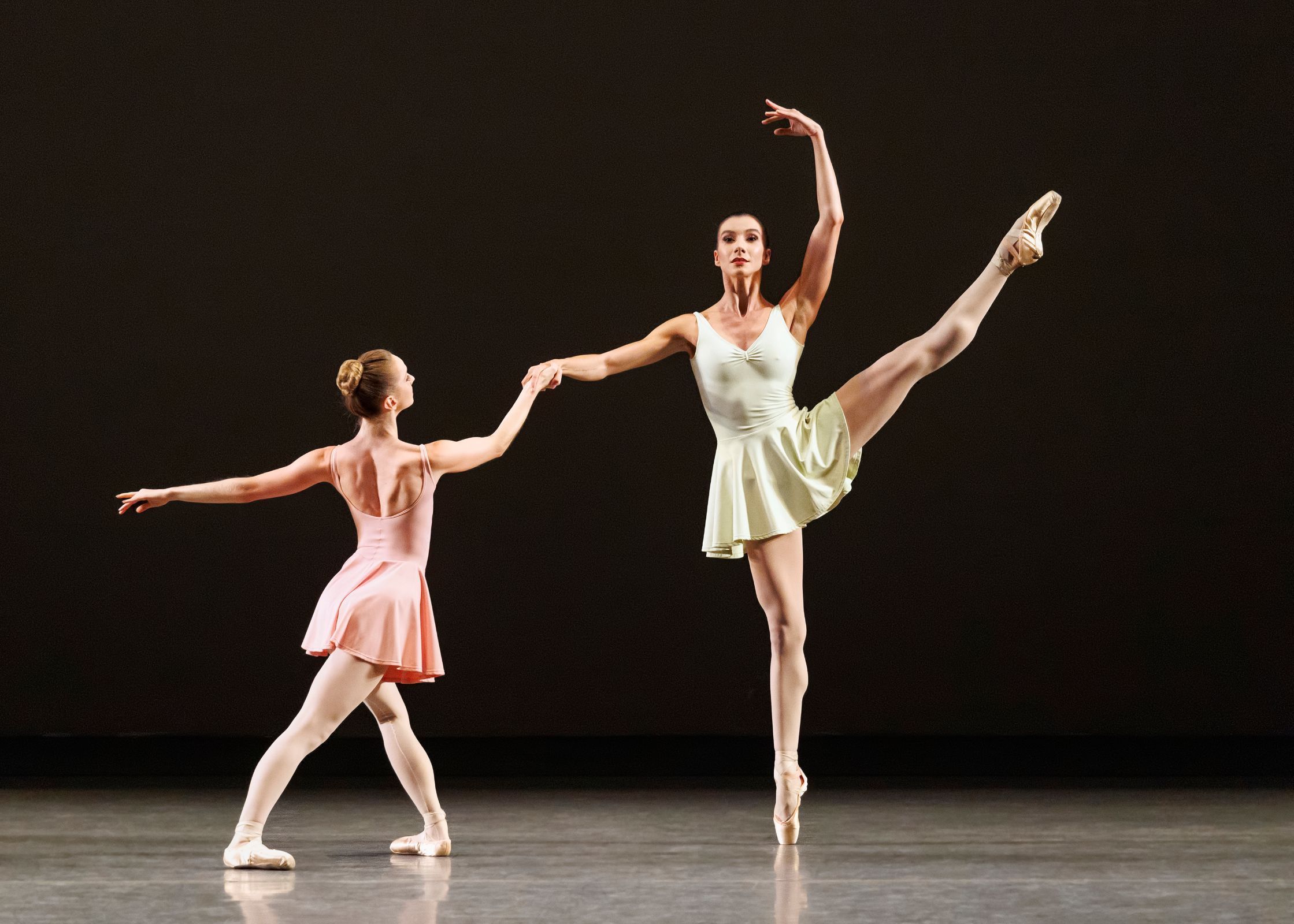 Emma Von Enck and Ashley Hod in Jerome Robbins’ <i>The Goldberg Variations</i> &copy; Erin Baiano