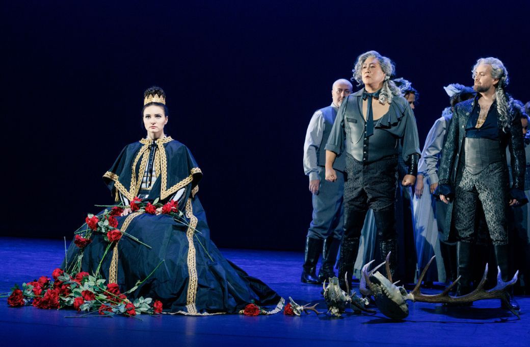 Anastasiya Taratorkina (Alphise), Kihun Yoon (Borilée) und Sébastian Monti (Calisis) © Felix Grünschloß