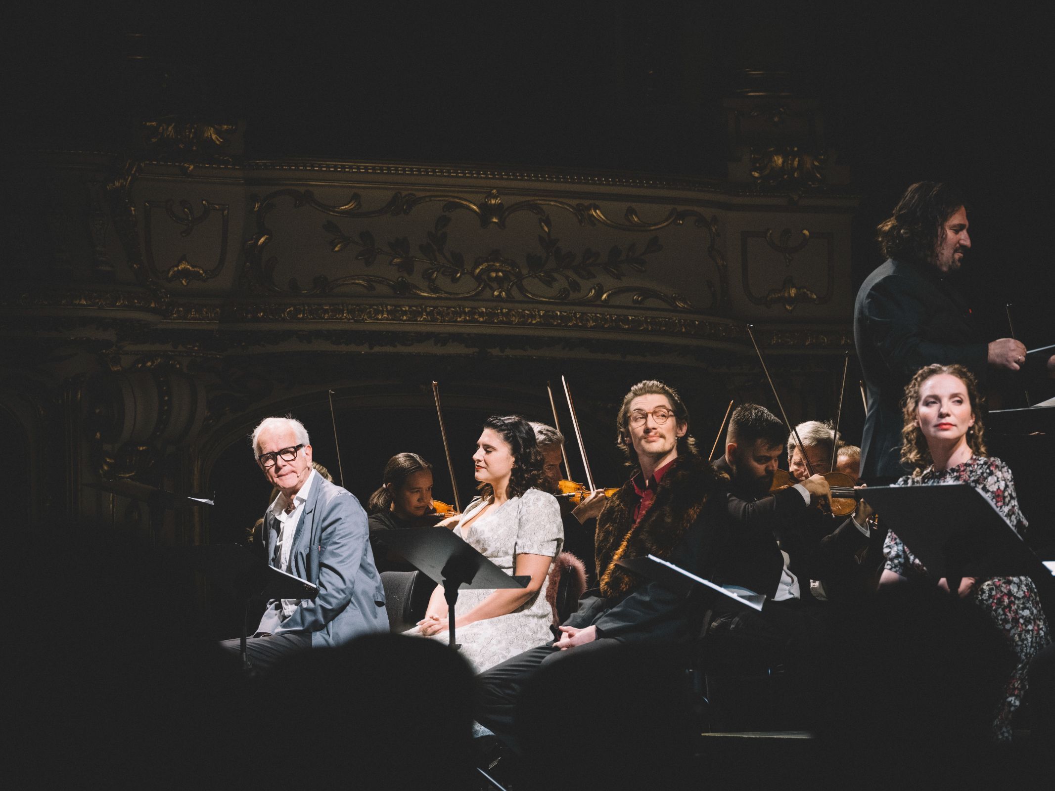 Harald Schmidt, Corina Koller, Will Frost, Mikahail Agrest und Katharina Melnikova &copy; Ingo Pertramer | Oper Graz