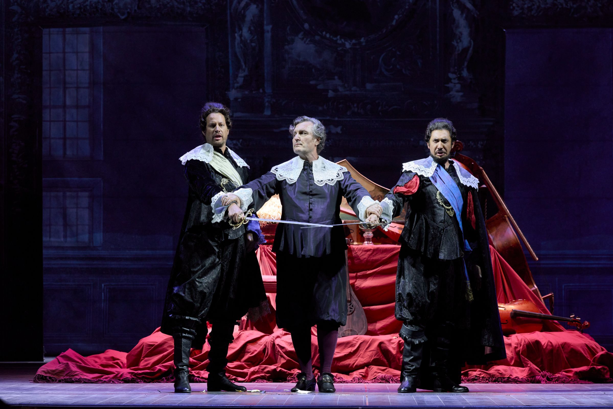 Romano Dal Zovo (Samuel), Ludovic Tézier (Renato) and Adriano Gramigni (Tom) &copy; Luciano Romano