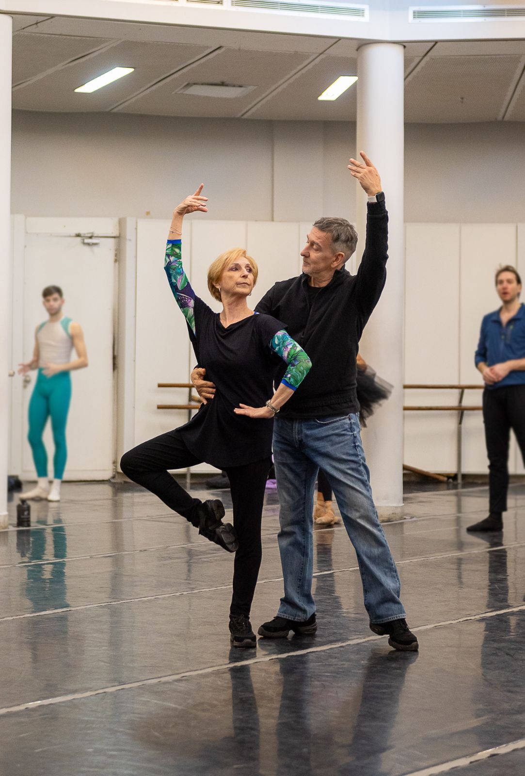 Silvia Bazilis and Julio Bocca in rehearsal, Ballet Teatro Colón © Carlos Villamayor