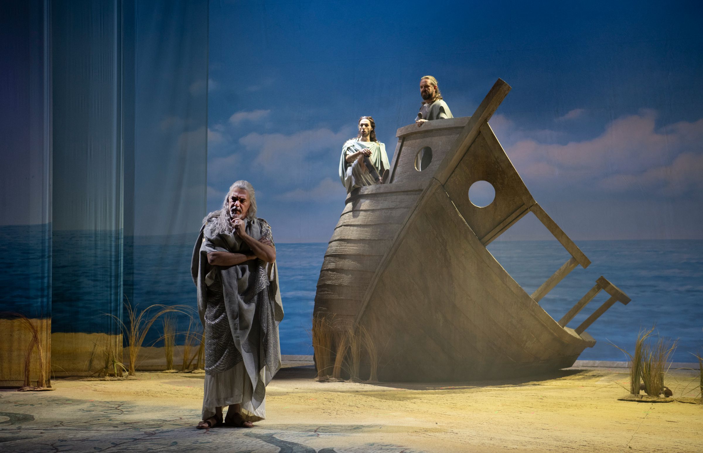 Petros Magoulas (Licomede), Nicolò Balducci (Ulisse) and Rory Musgrave (Fenice) &copy; Pádraig Grant