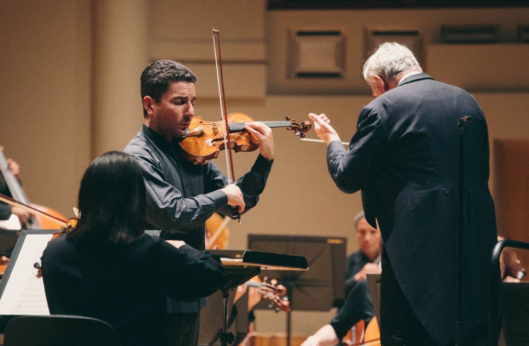 Sergey Khachatryan, le BNO et Michael Schønwandt à Bozar © Belgian National Orchestra - Marin D.