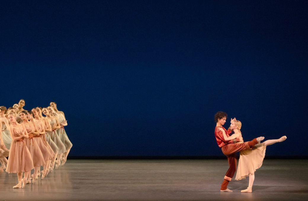 Breanne Granlund and Isaac Hern&aacute;ndez in Twyla Tharp's <i>Push Comes to Shove</i> &copy; Nir Arieli