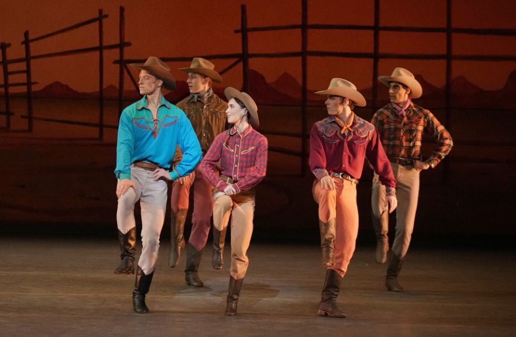 Jarod Curley, Skylar Brandt and Jake Roxander in Agnes de Mille's <i>Rodeo</i> &copy; Steven Pisano