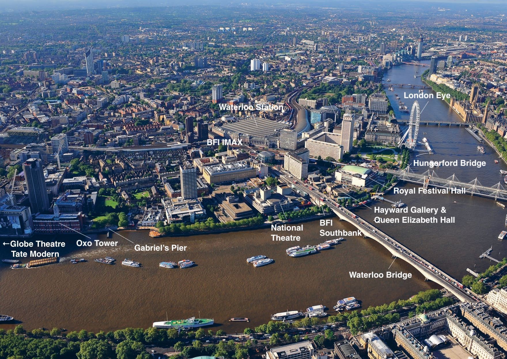 Aerial view of London’s South Bank © Coin Street | Bachtrack