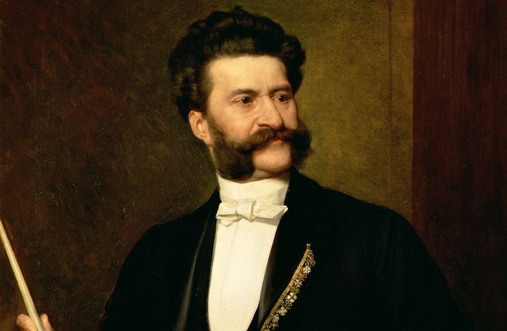 Johann Strauss II by August Eisenmenger (1888) &copy; Public domain