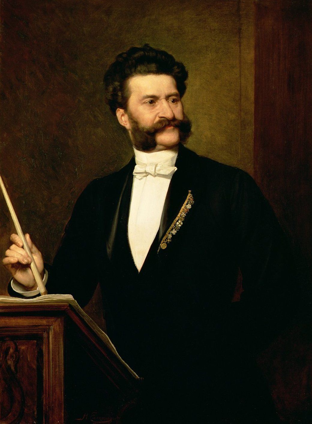 Johann Strauss II by August Eisenmenger (1888) &copy; Public domain