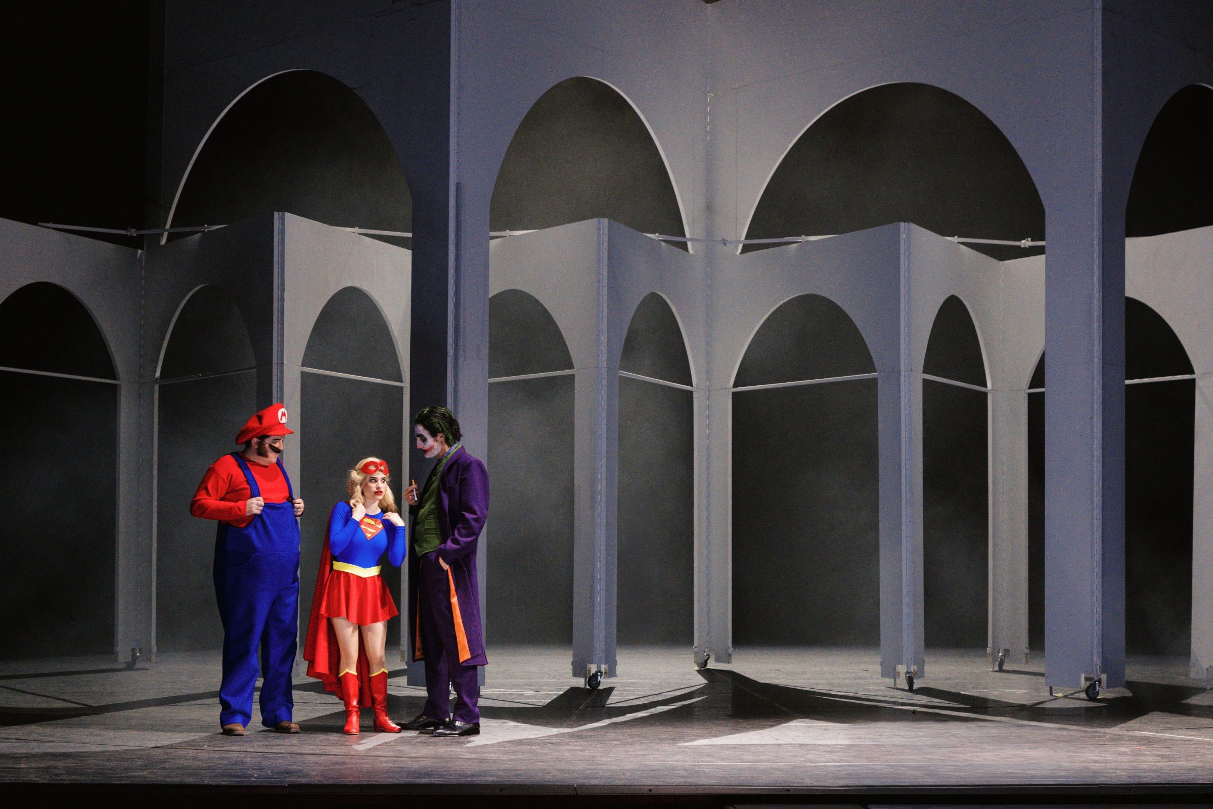 Jakob Semotan (Pappacoda), Juliette Khalil (Ciboletta), Marco Di Sapia (Bartolomeo Delacqua) &copy; Marco Sommer | Volksoper Wien