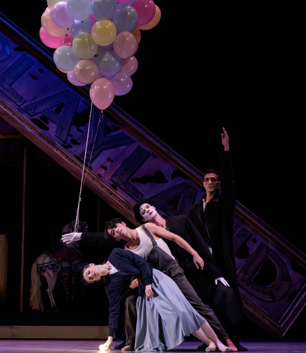 Alina Nanu, Javier Wong, John Powers and Giovanni Rotolo in John Neumeier's <i>Liliom</i> &copy; Serghei Gherciu