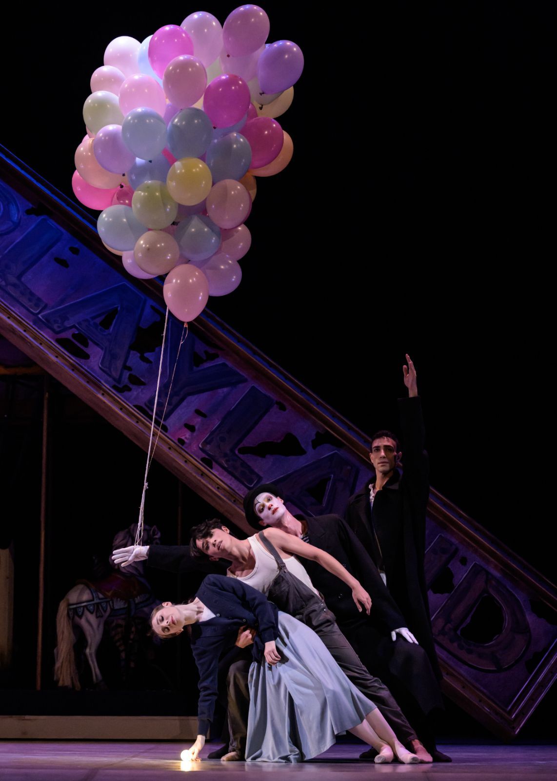 Alina Nanu, Javier Wong, John Powers and Giovanni Rotolo in John Neumeier's <i>Liliom</i> &copy; Serghei Gherciu