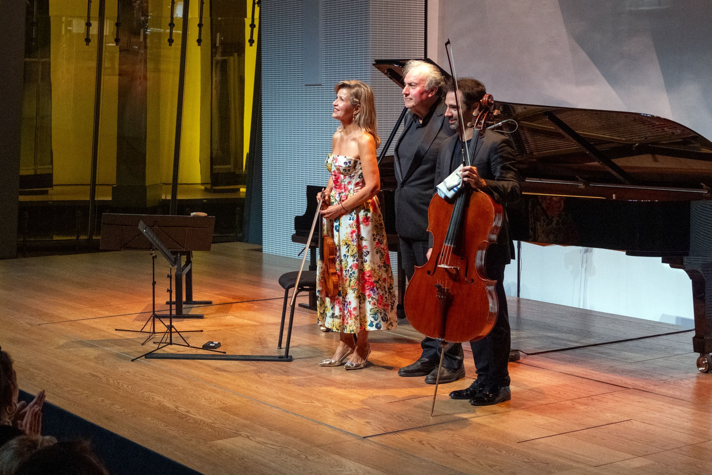 Anne-Sophie Mutter, Yefim Bronfman et Pablo Ferrández &copy; Fondation Louis Vuitton / Martin Raphaël Martiq