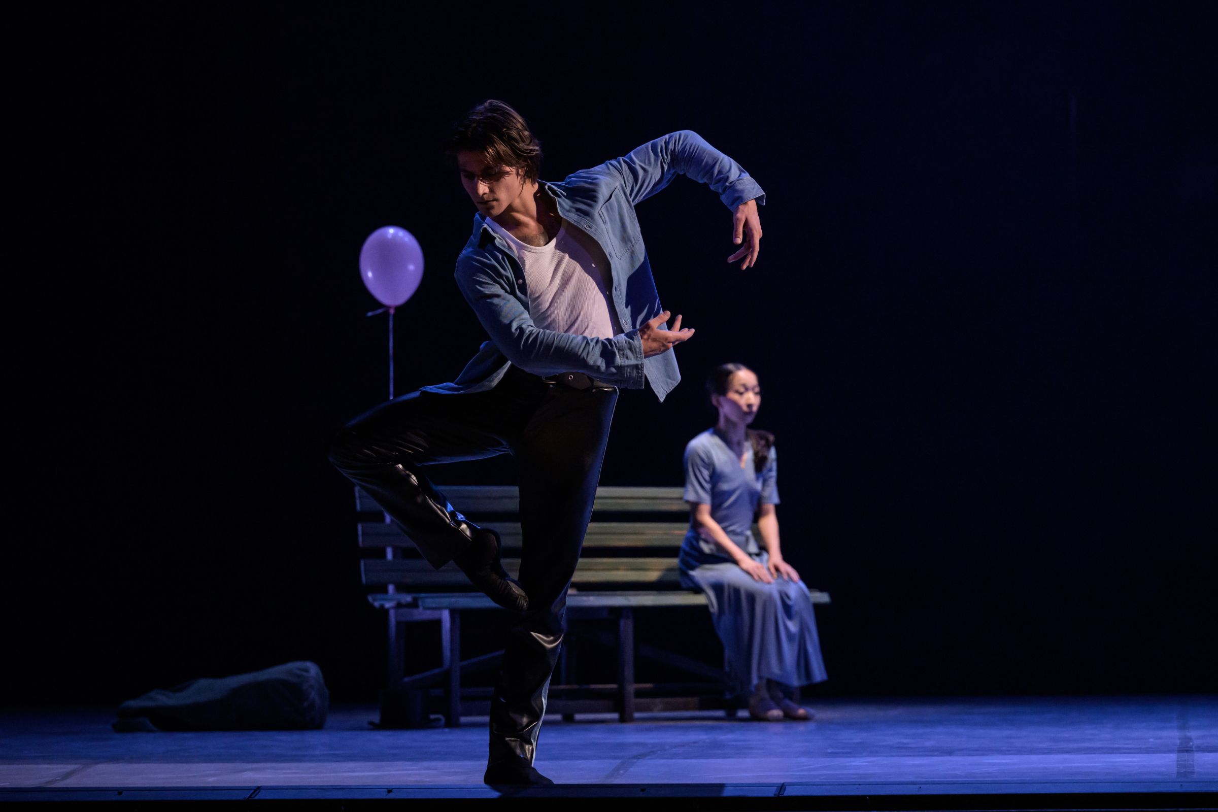 Paul Irmatov as Liliom and Aya Okumura as Julie in John Neumeier's <i>Liliom</i> &copy; Serghei Gherciu