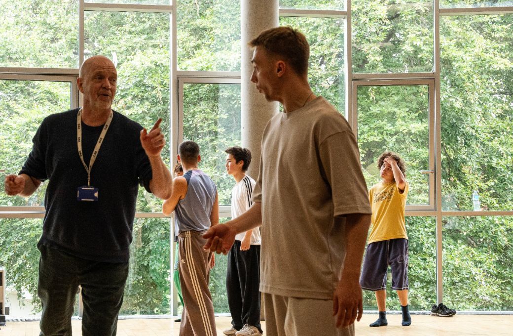 Kim Brandstrup in rehearsal for <i>Breaking Bach</i> © Zen Grisdale