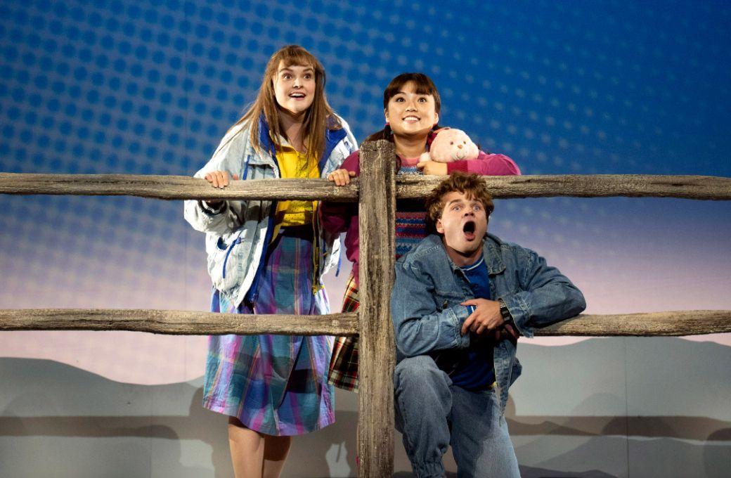 Jessica Cale (Bobbie), Henna Mun (Phyllis) and Matthew McKinney (Peter) &copy; Glyndebourne Productions Ltd | Richard Hubert Smith