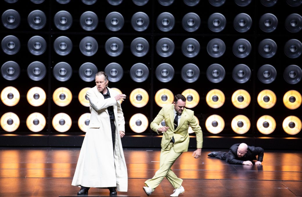 Georg Zeppenfeld (Marke), Dean Murphy (Melot) and Thomas Lehman (Kurwenal) &copy; Bernd Uhlig
