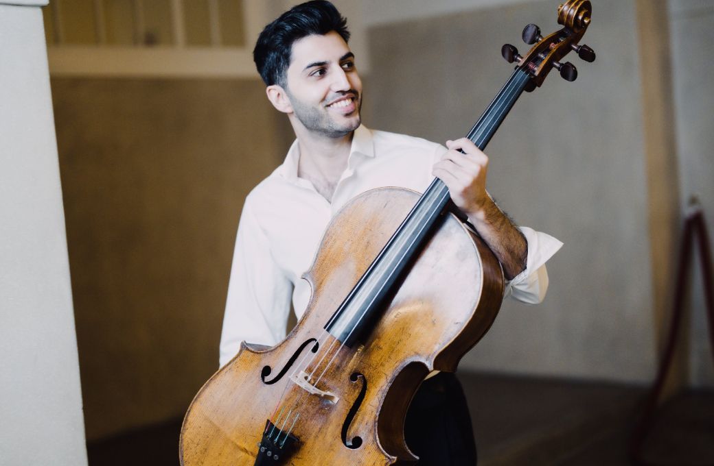 Kian Soltani with his 1694 Stradivari cello © Marco Borggreve