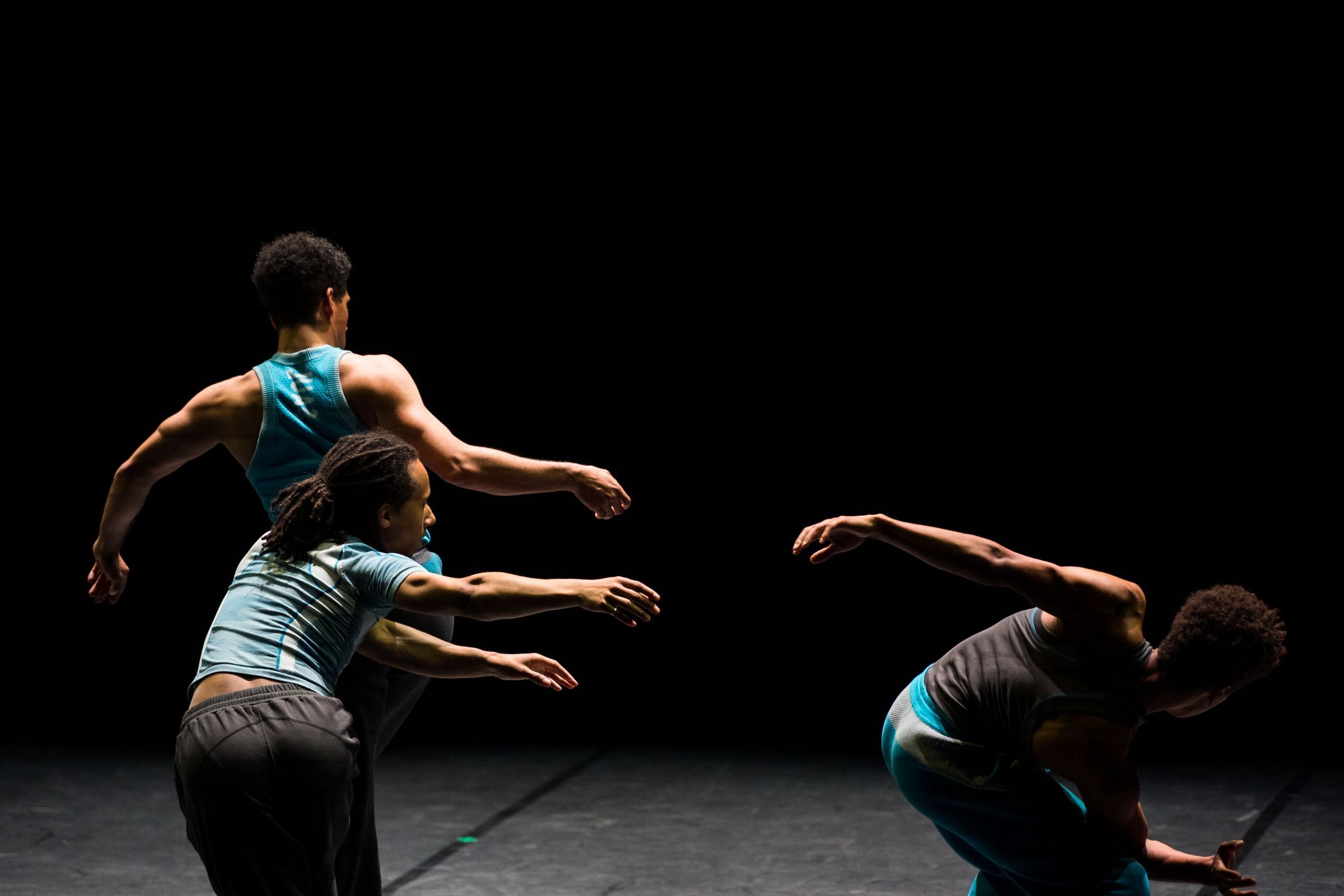 Stephen Quildan, Jacob Wye and Liam Francis in Francis’ <i>A Body of Rumours</i> &copy; Nora Houguenade