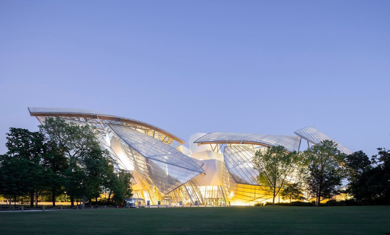 Façade nord du bâtiment de la Fondation Louis Vuitton &copy; Fondation Louis Vuitton / Iwan Baan