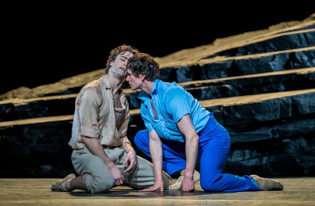 Matthew Ball and William Bracewell in Cathy Marston's <i>Against the Tide</i> &copy; 2025 Tristram Kenton