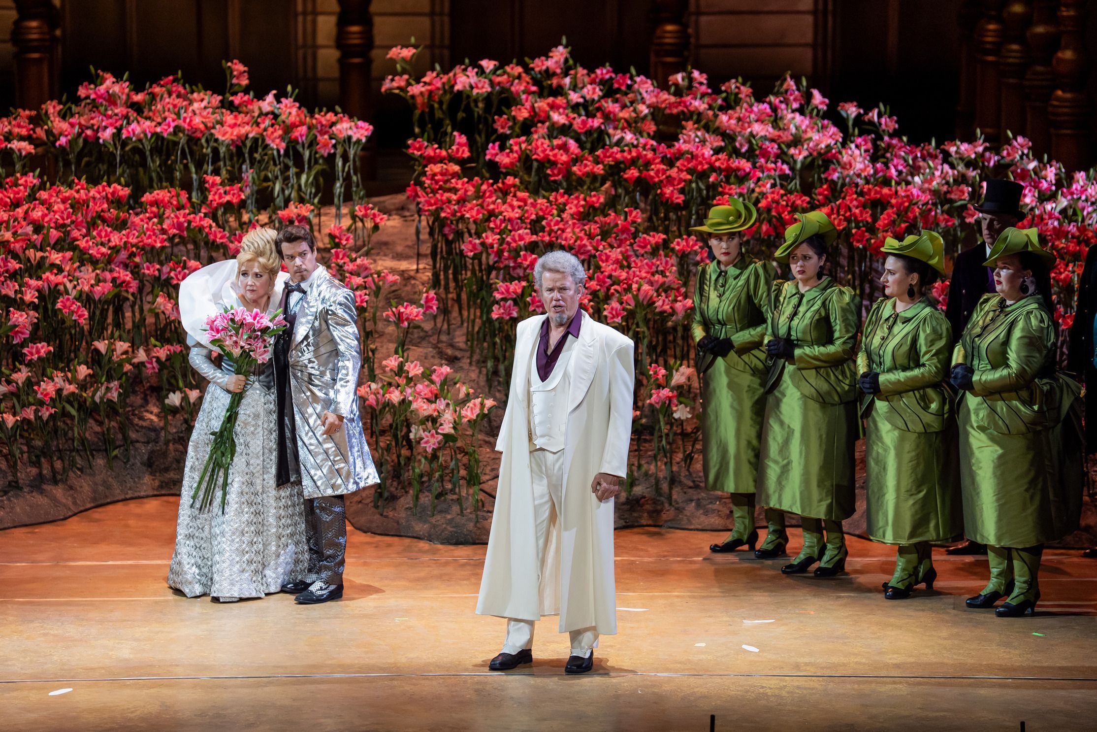 Klára Kolonits (Elsa), Szabolcs Brickner (Lohengrin) and András Palerdi (Heinrich) © Valter Berecz/Hungarian State Opera