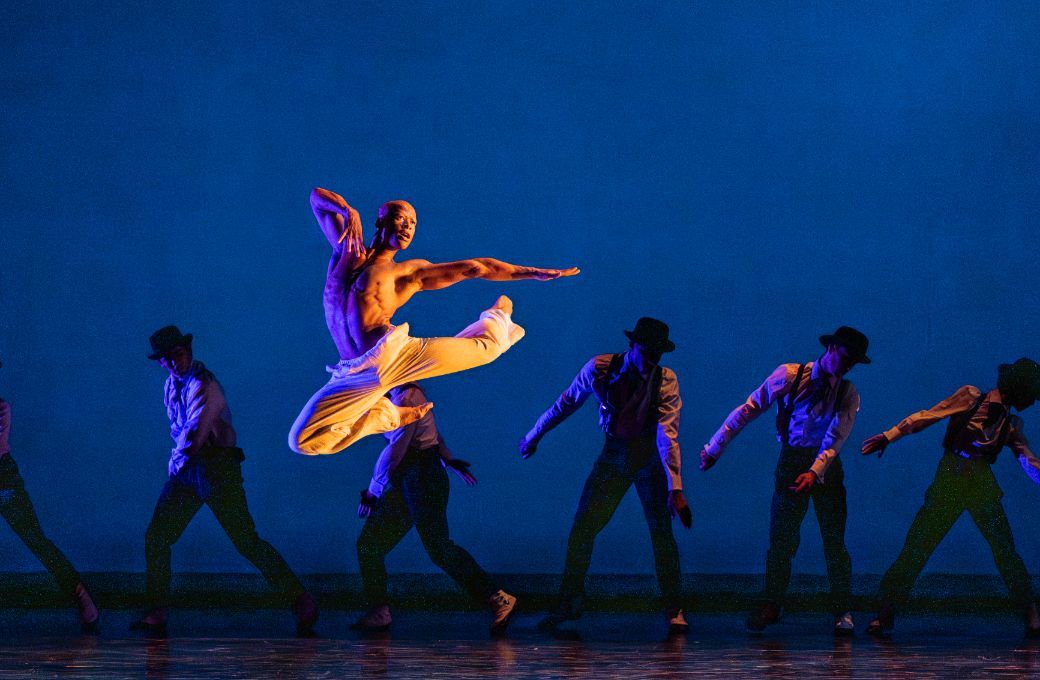 Patrick Gamble and Company in Robert Battle's <i>Under the Rhythm</i> © Ron Thiele