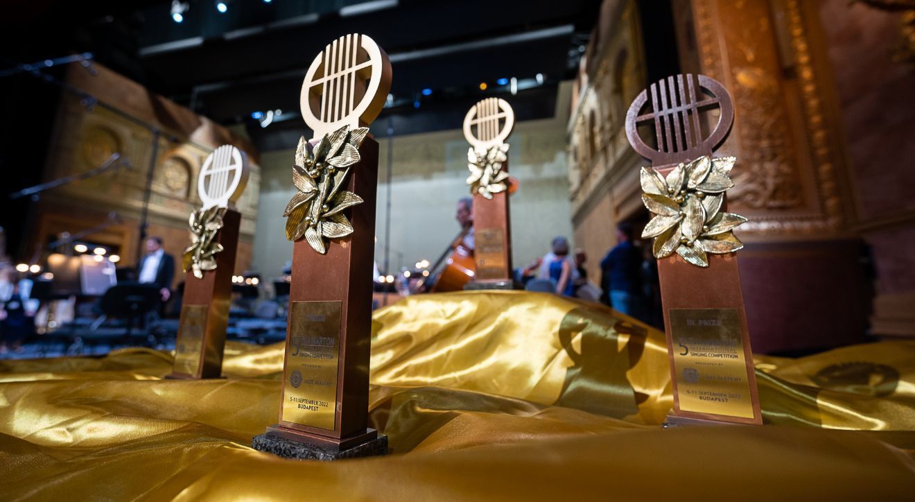 The 2022 trophies &copy; Liszt Academy | Dénes Erdős