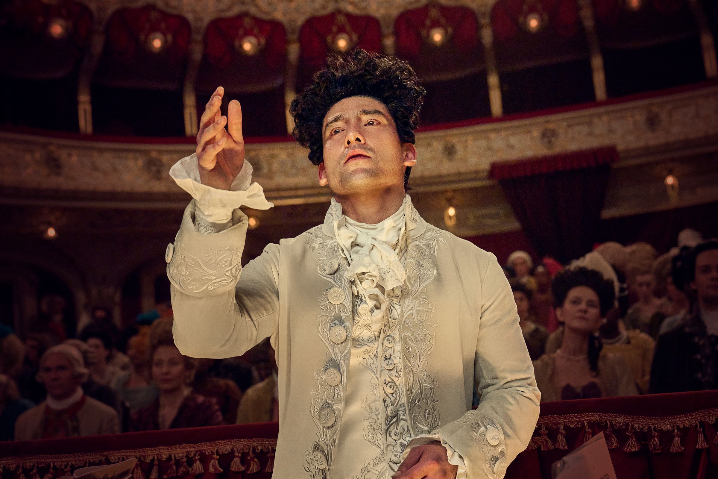 Will Sharpe as Mozart in the new <i>Amadeus</i> serialisation &copy; Sky
