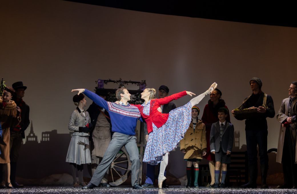 Bruno Micchiardi as Kai and Kayla-Maree Tarantolo as Gerda in <i>The Snow Queen</i> &copy; Andy Ross
