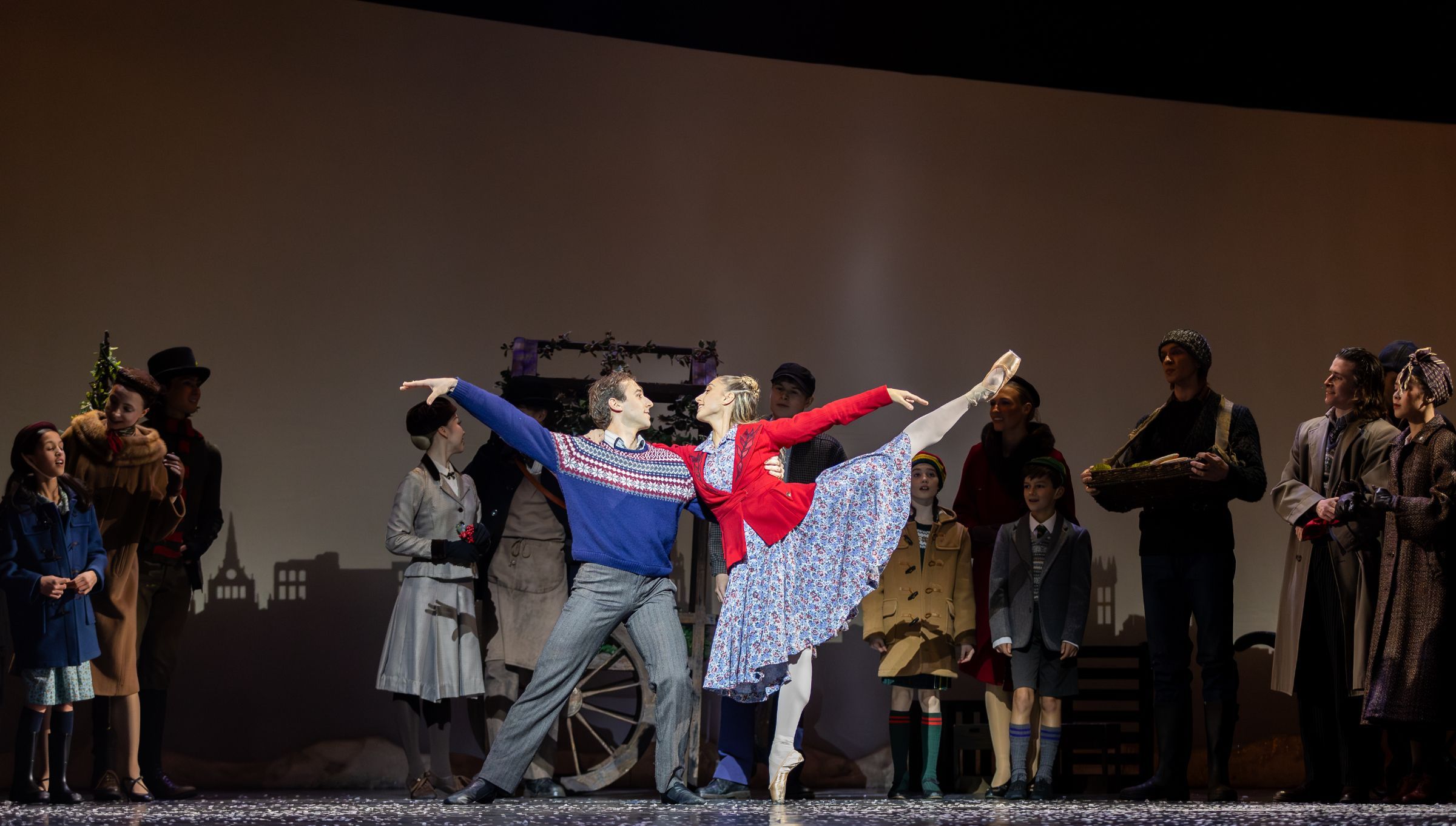 Bruno Micchiardi as Kai and Kayla-Maree Tarantolo as Gerda in <i>The Snow Queen</i> &copy; Andy Ross