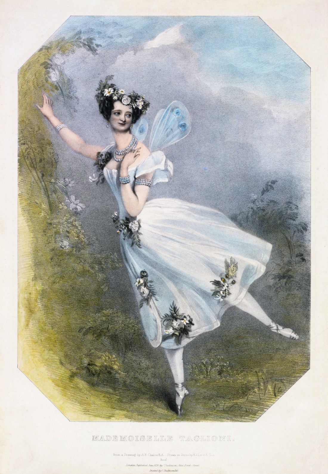 Marie Taglioni as Flore in Charles Didelot’s <i>Zephire and Flore</i> (1831) © Victoria & Albert Museum | Wikimedia Commons (public domain)