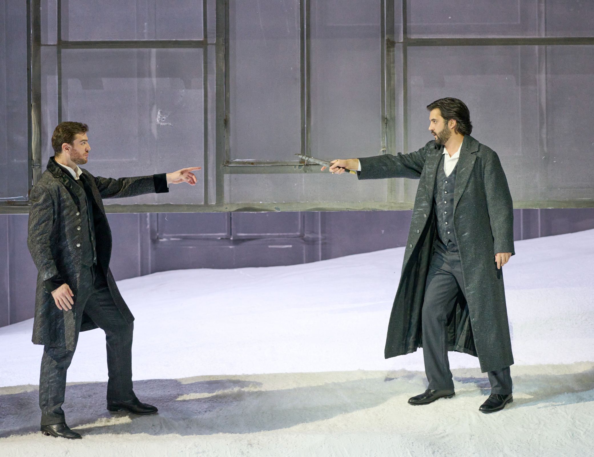 Mattia Olivieri (Enrico) und Bekhzod Davronov (Edgardo) &copy; Wiener Staatsoper | Michael Pöhn