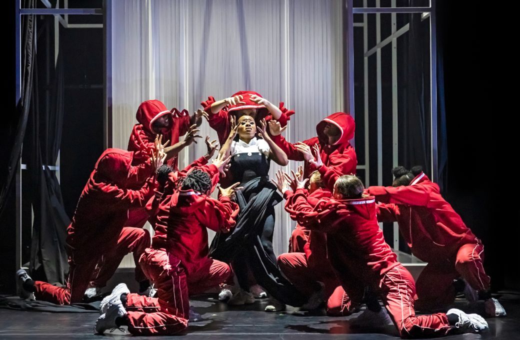 Leah Hill as Ebony with ZooNation in <i>Ebony Scrooge</i> © Pamela Raith Photography