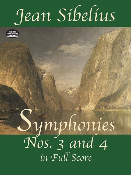 Cover image of the score for Sibelius' Third and Fourth Symphonies © Public domain