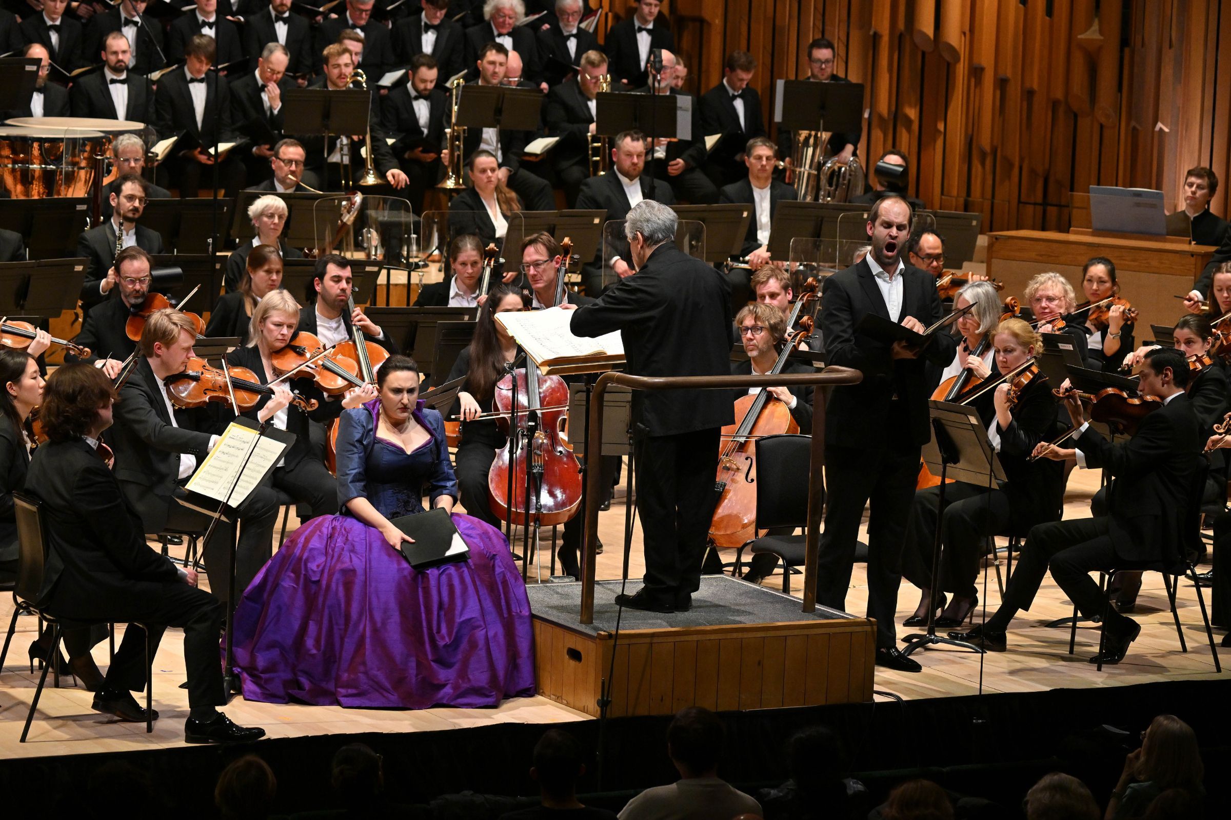Julia Sitkovetsky, Sir Antonio Pappano, Ashley Riches and the LSC and LSO &copy; LSO | Mark Allan