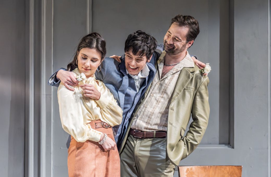 Elena Villal&oacute;n (Dalinda), Emily D&rsquo;Angelo (Ariodante) and Christophe Dumaux (Polinesso) &copy; RBO 2025 | Marc Brenner