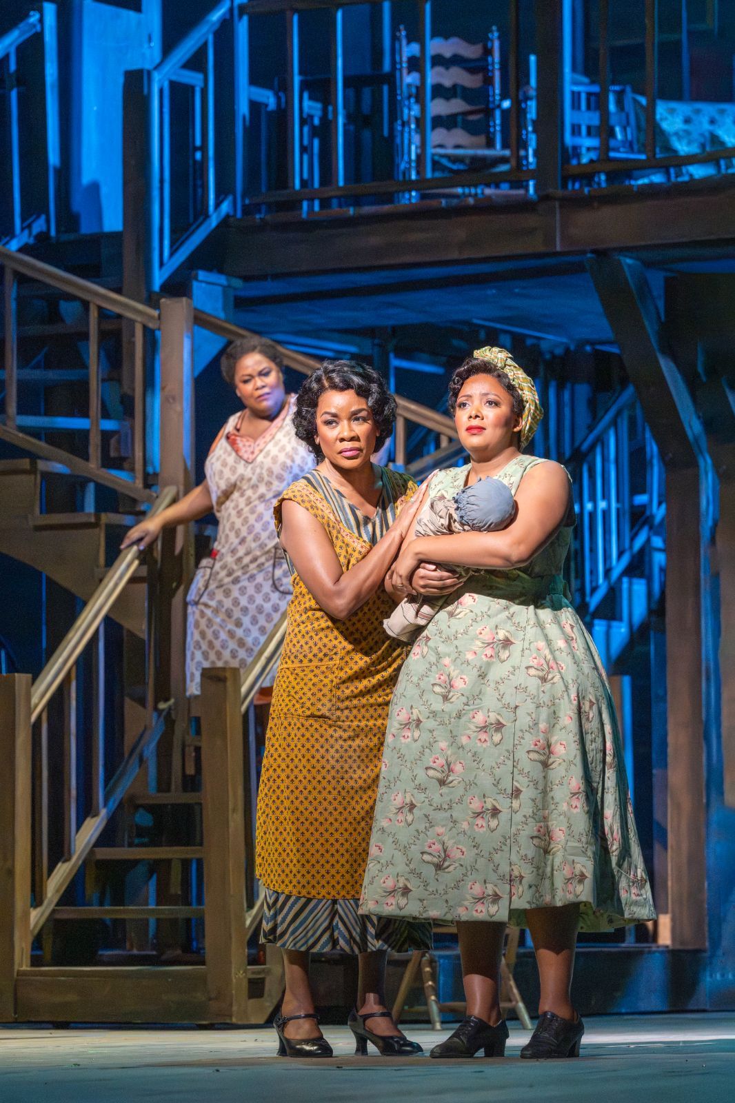 Latonia Moore (Serena), Denyce Graves (Maria) and Vuvu Mpofu (Clara) &copy; Richard Termine | Met Opera