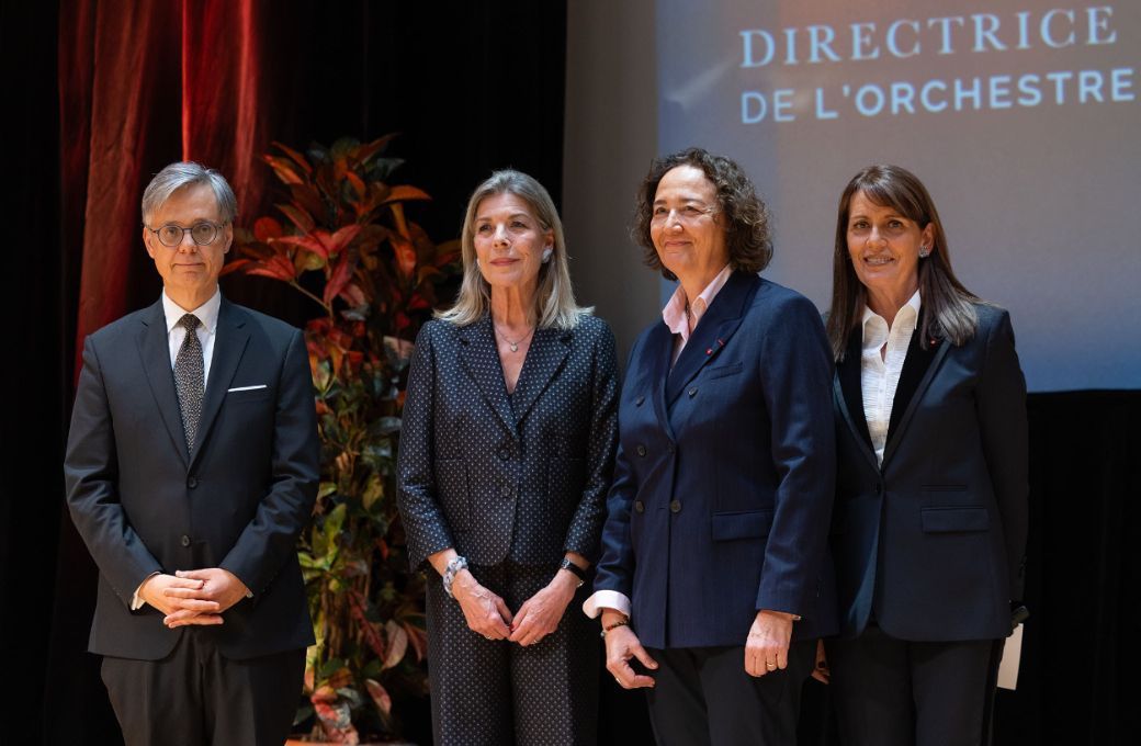 Nathalie Stutzmann with Princess Caroline of Monaco, Lionel Beffre and Françoise Gamerdinger © Philippe Fitte | Direction des Affaires Culturelles