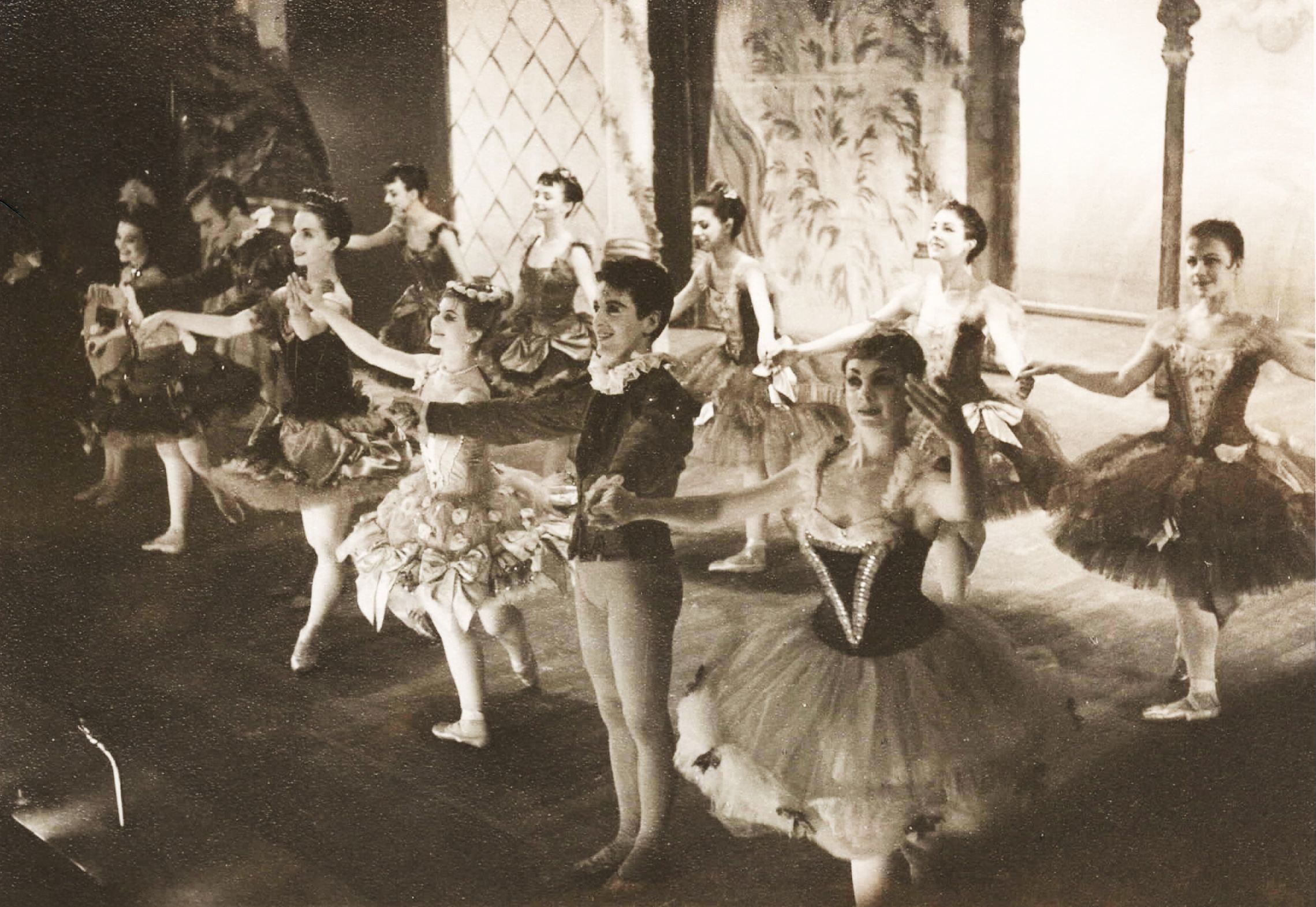 Front row: Gillian Martlew, Lucette Aldous, John O'Brien and Thelma Litster in <i>Gala Performance</i> &copy; Courtesy of Alex Simpkins/John O'Brien