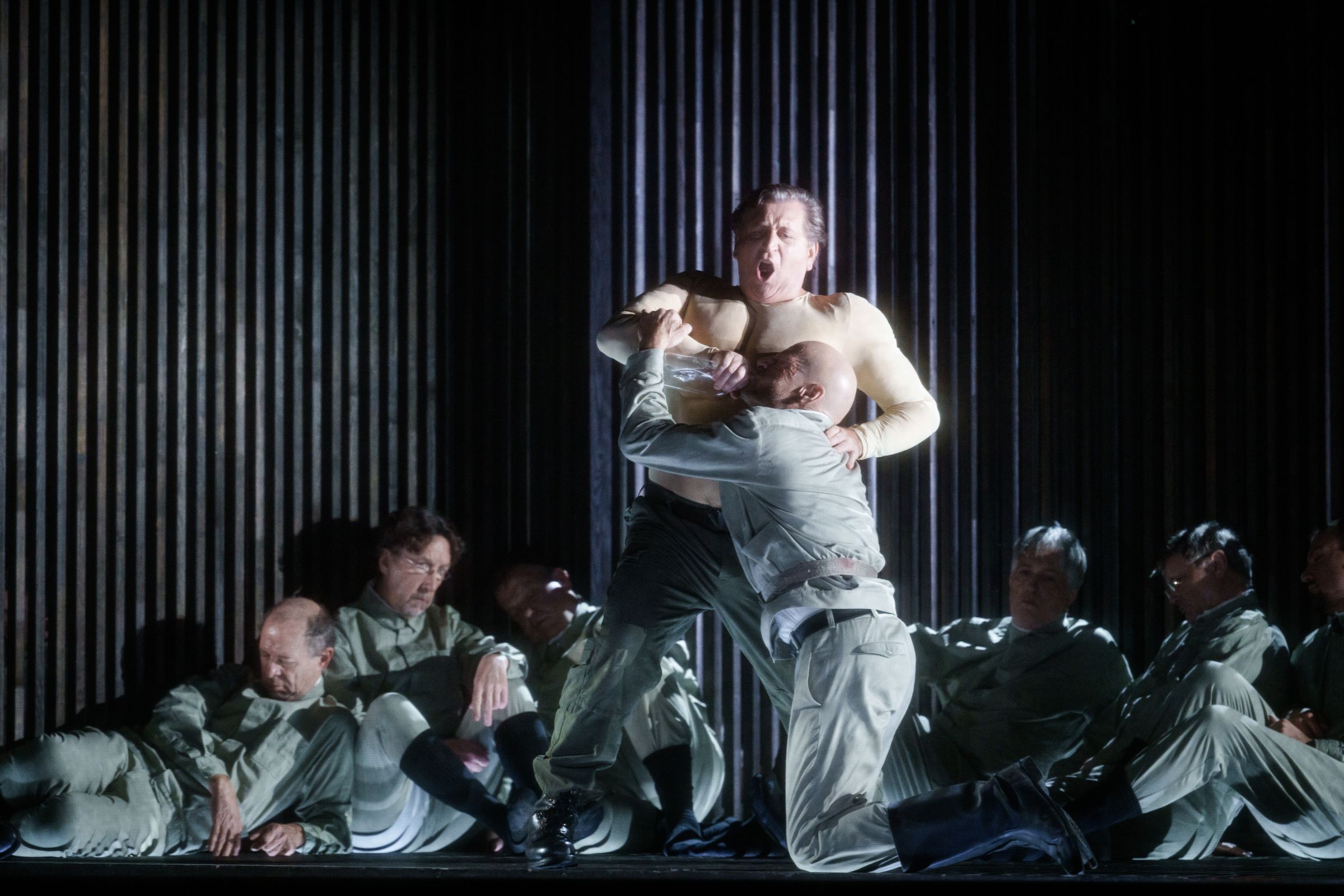 Andreas Schager (Drum Major) and Sir Simon Keenlyside (Wozzeck) &copy; Stephan Rabold