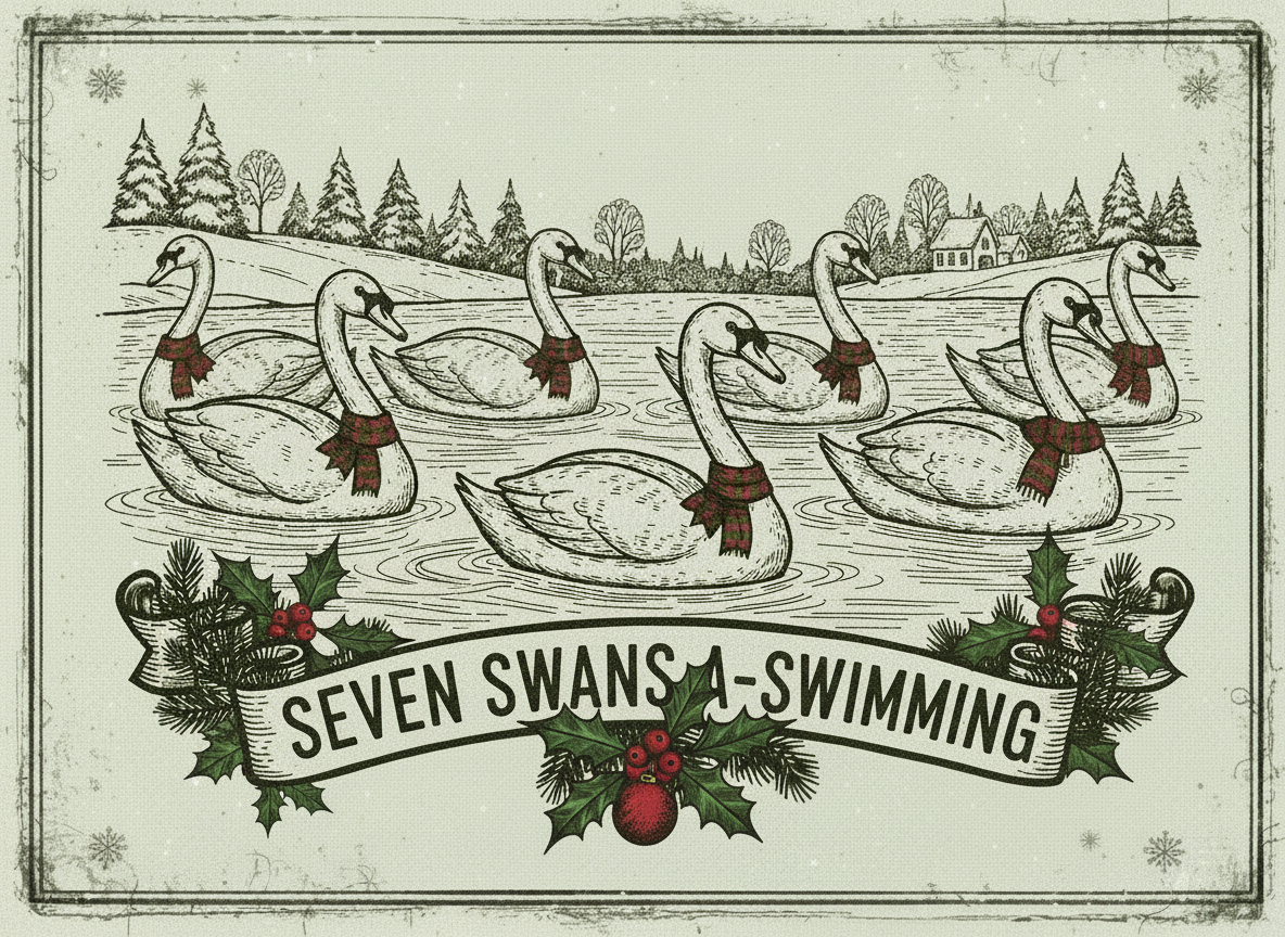 Seven swans a-swimming