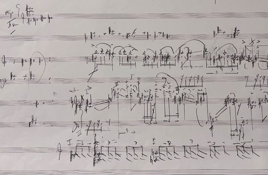 Liza Lim: sketch for <i>A Sutured World</i> © Courtesy of Liza Lim