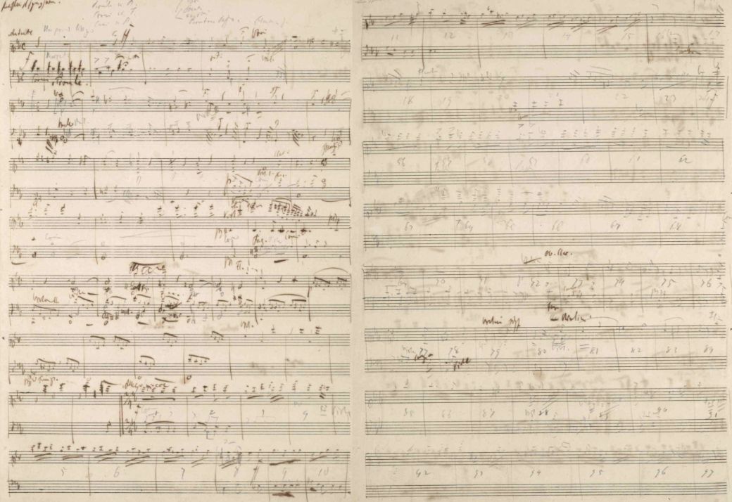 Sketch for Robert Schumann&rsquo;s First Symphony &copy; US Library of Congress | IMSLP