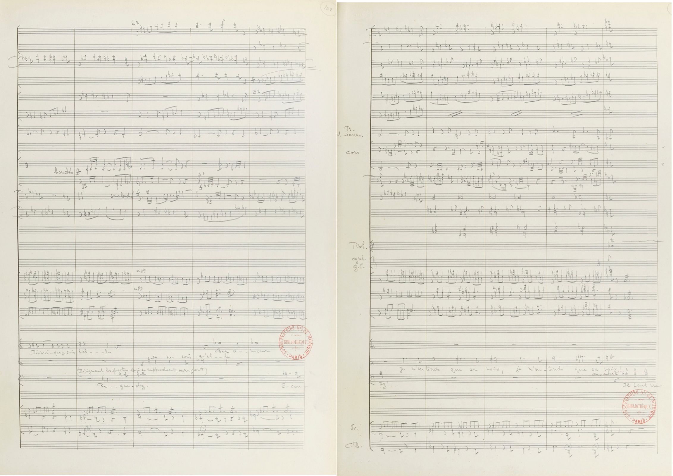 Excerpt from Lili Boulanger’s <i>Faust et Hélène</i> &copy; Bibliothèque nationale de France | IMSLP