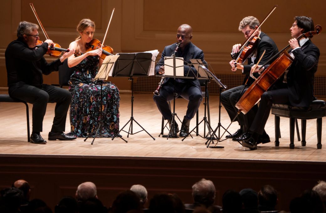 Maxim Vengerov, Vilde Frang, Anthony McGill, James Ehnes and Daniel M&uuml;ller-Schott &copy; Chris Lee